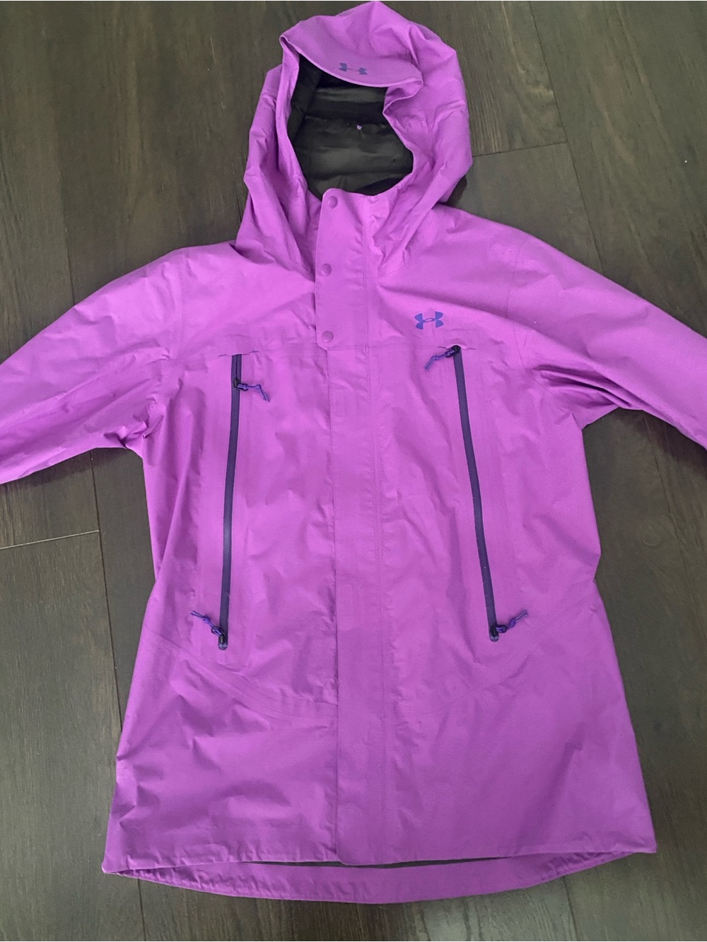 Under Armour Women’s Bright Purple Hooded rain jacket